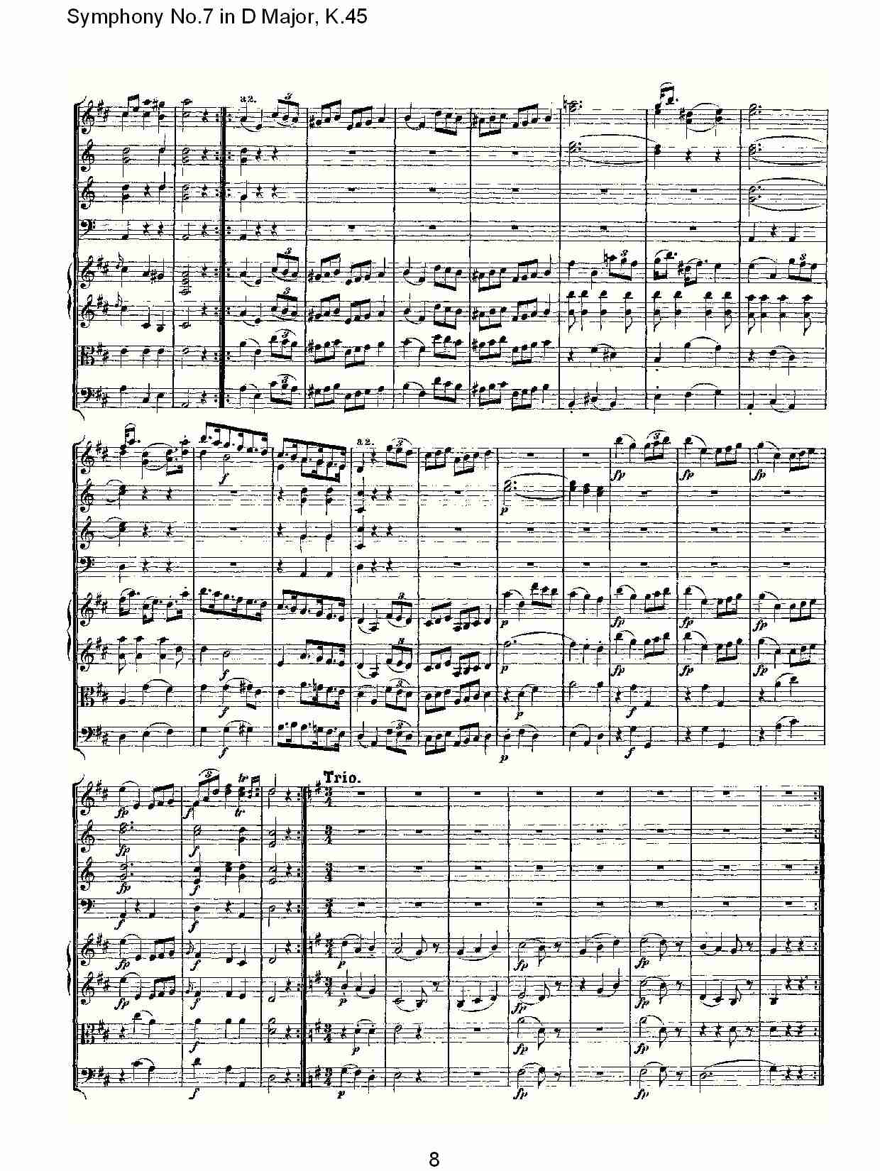 D大调第七交响曲K.45(一)总谱（图8）