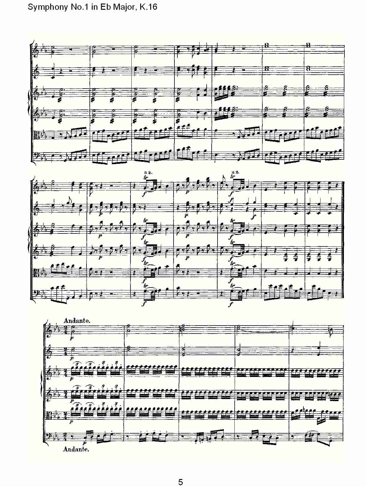 Symphony No.1 in Eb Major, K.16(Eb大调第一交响曲K.16)总谱（图5）