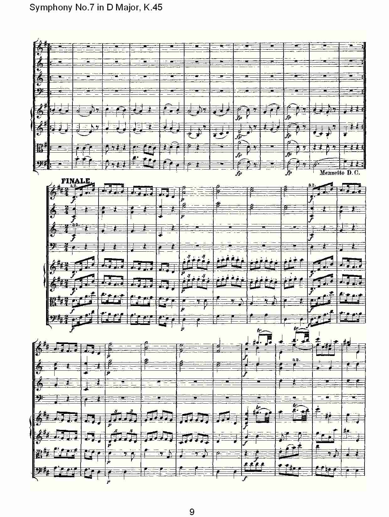 D大调第七交响曲K.45(一)总谱（图9）