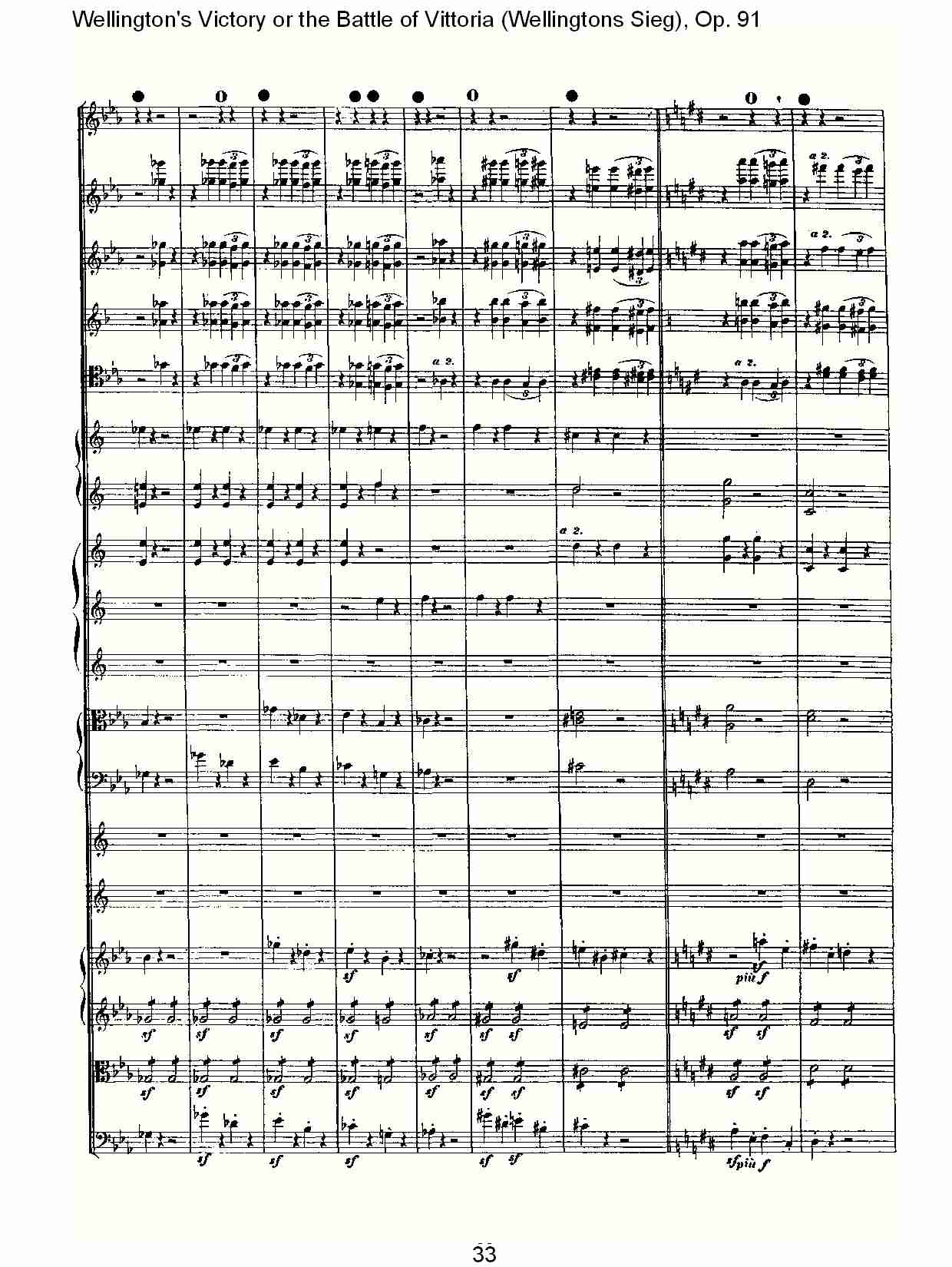 (Wellingtons Sieg), Op.91(第一乐章)(四)总谱（图3）
