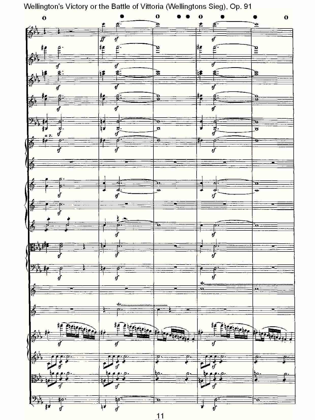 (Wellingtons Sieg), Op.91(第一乐章)(二)总谱（图1）