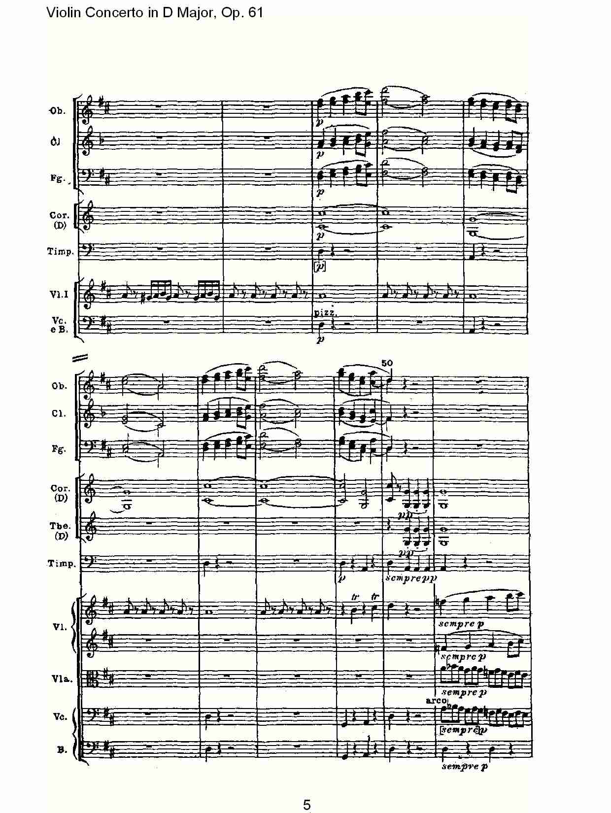 D大调小提琴协奏曲 Op.61第一乐章（一）总谱（图5）