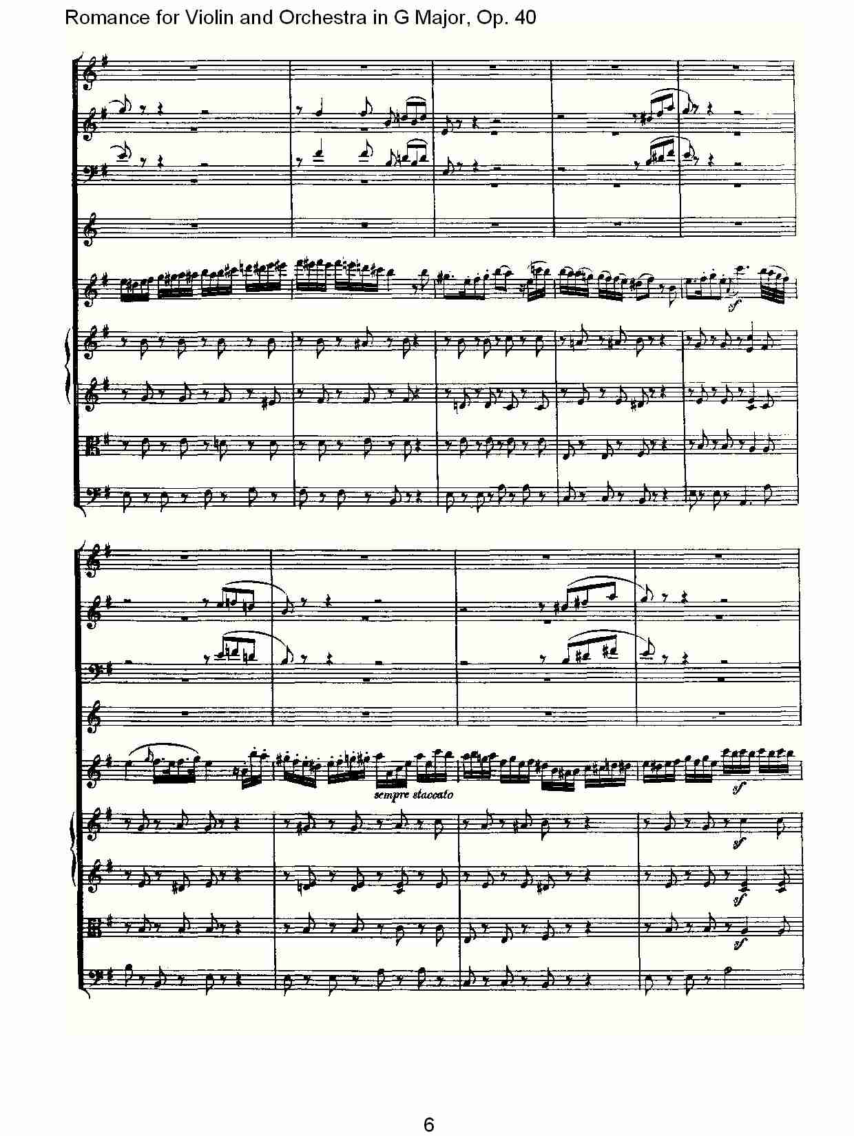 G小调小提琴与管弦乐罗曼曲Op.40总谱（图6）