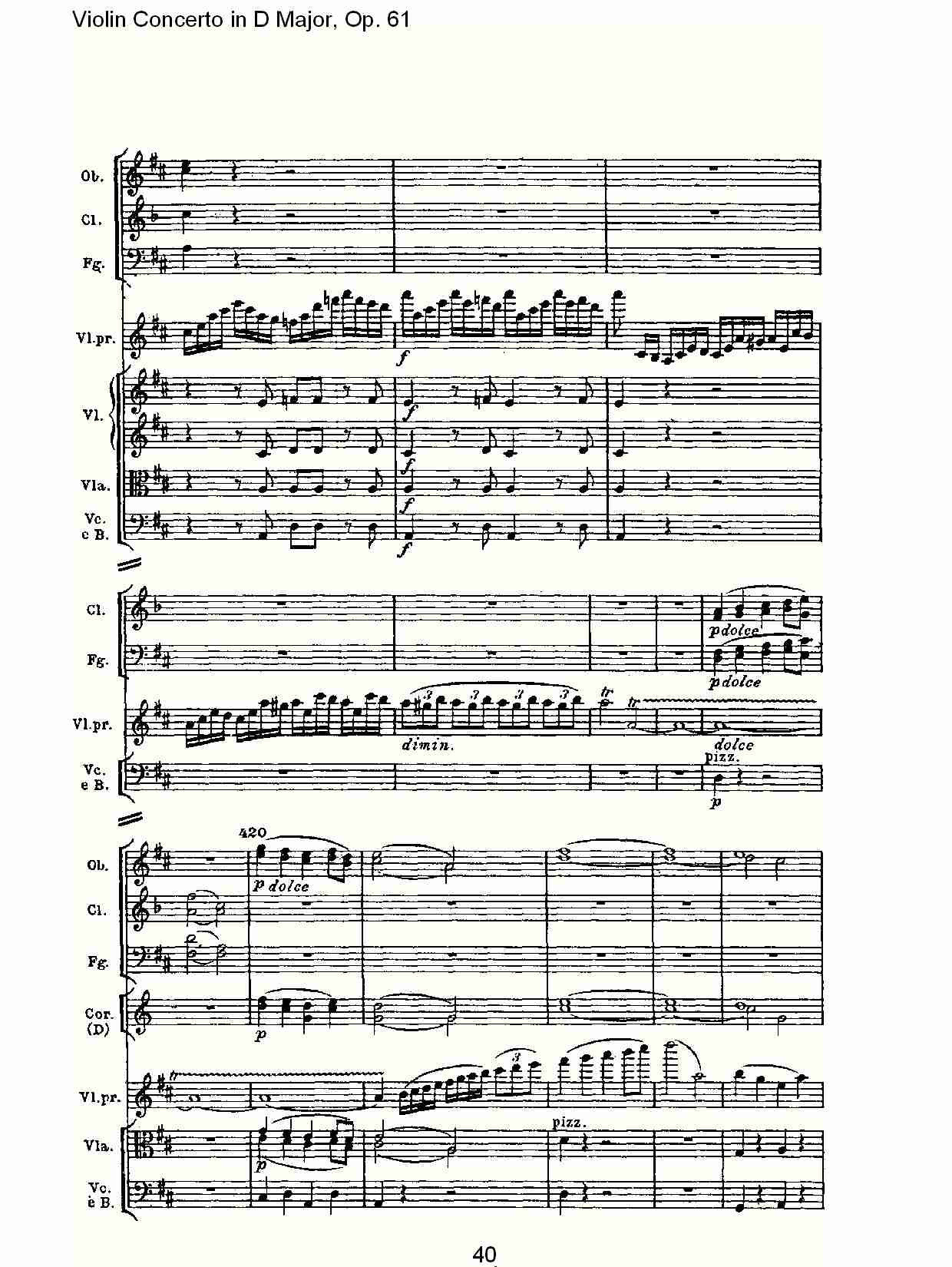 D大调小提琴协奏曲 Op.61第一乐章（四）总谱（图11）