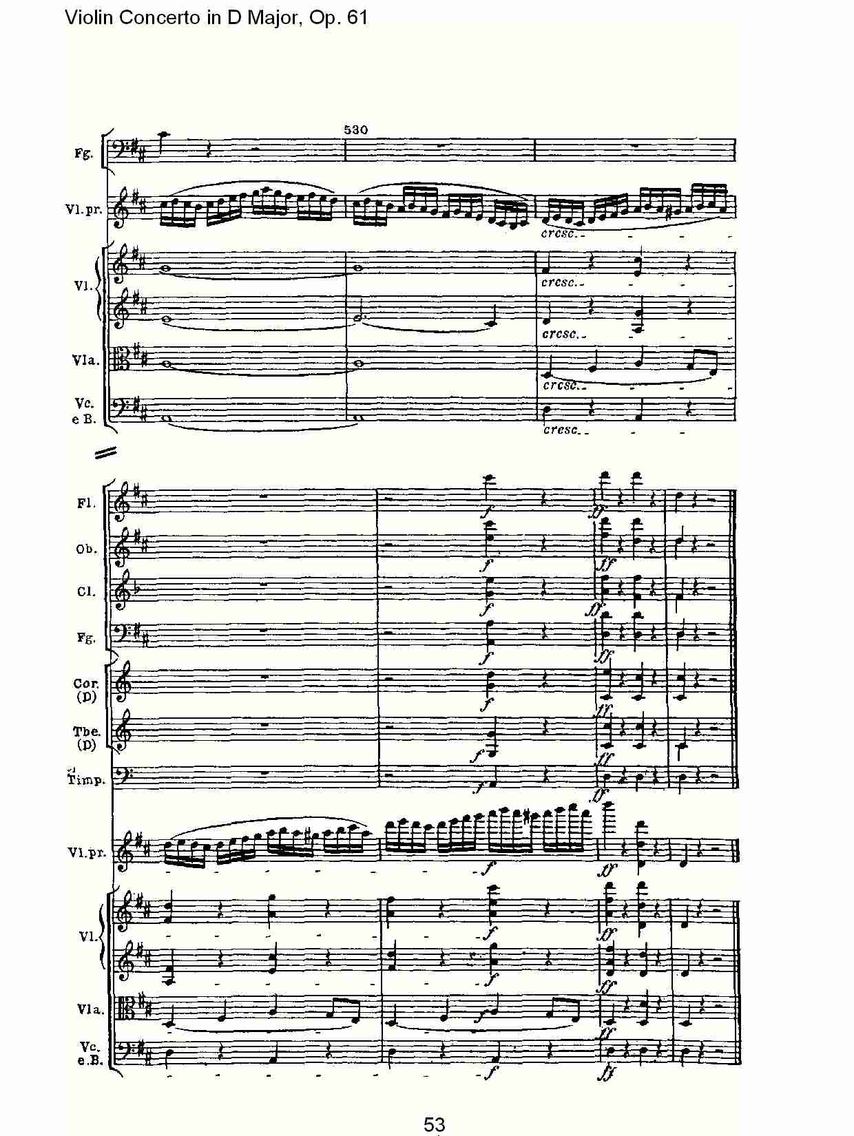 D大调小提琴协奏曲 Op.61第一乐章（六）总谱（图3）
