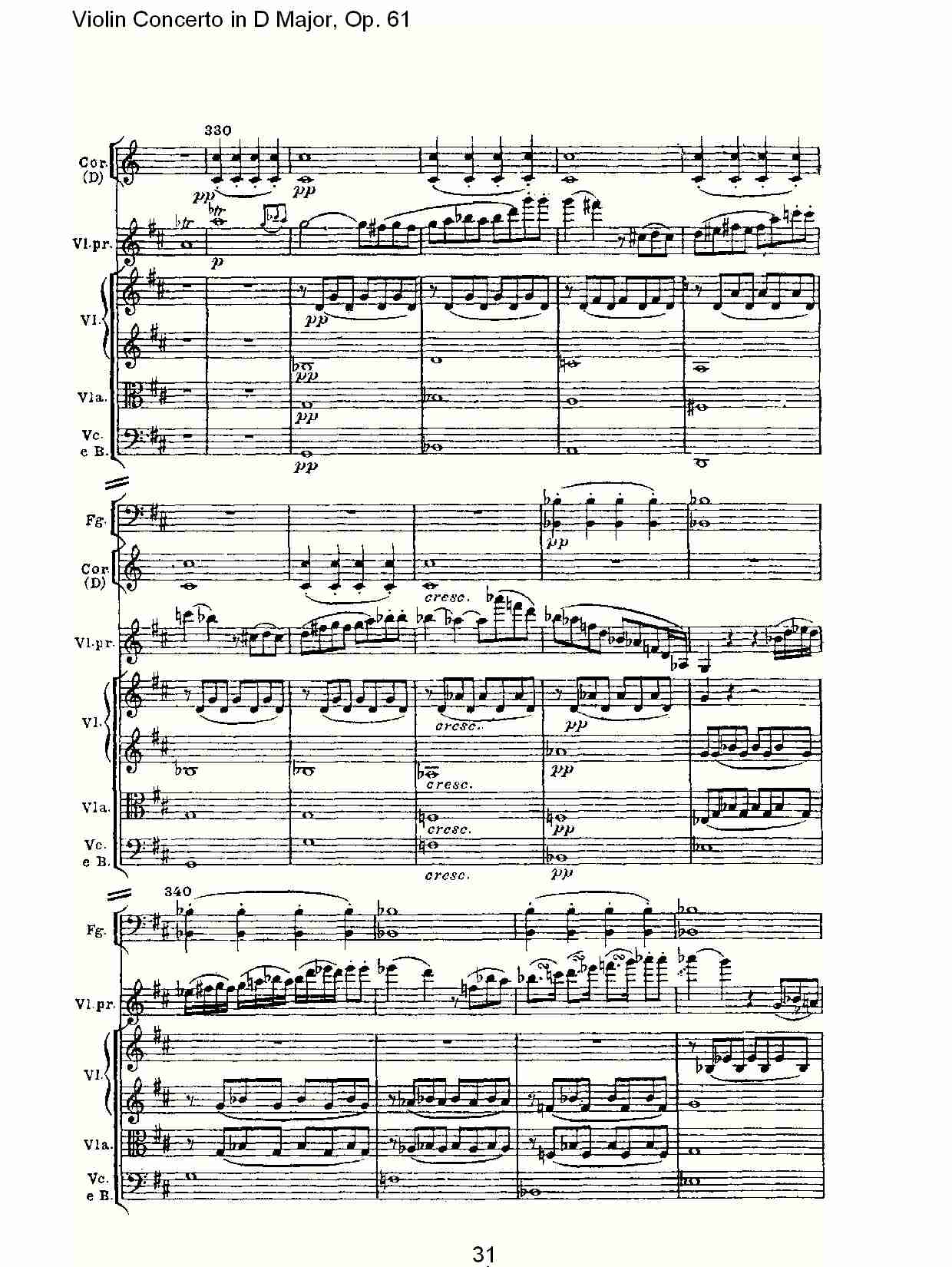 D大调小提琴协奏曲 Op.61第一乐章（四）总谱（图2）