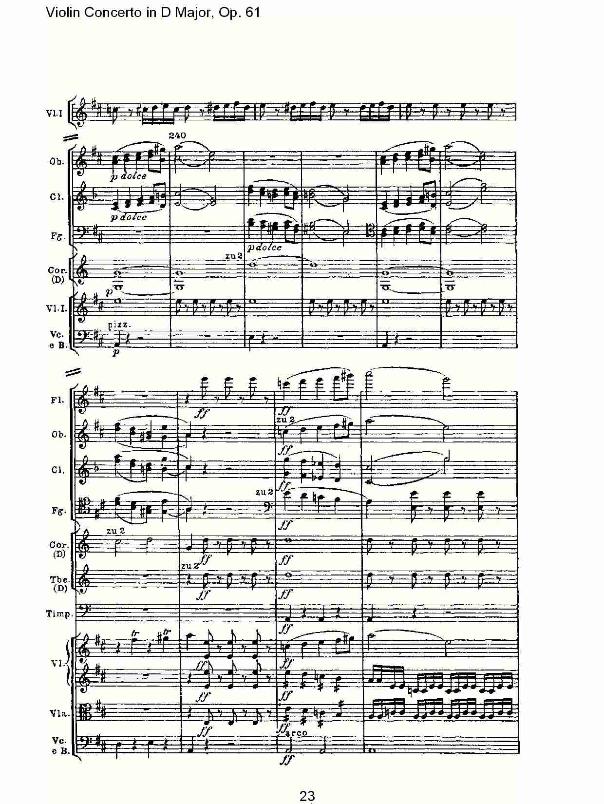 D大调小提琴协奏曲 Op.61第一乐章（三）总谱（图3）