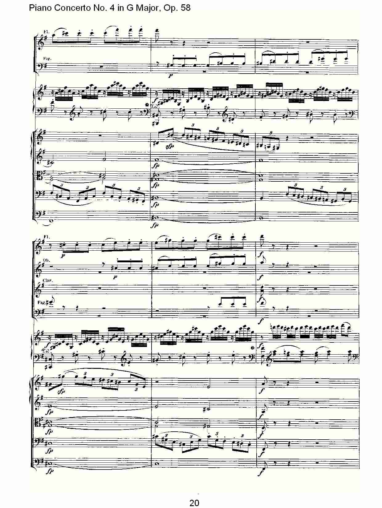 G大调钢琴第四协奏曲 Op.58第一乐章（二）总谱（图10）