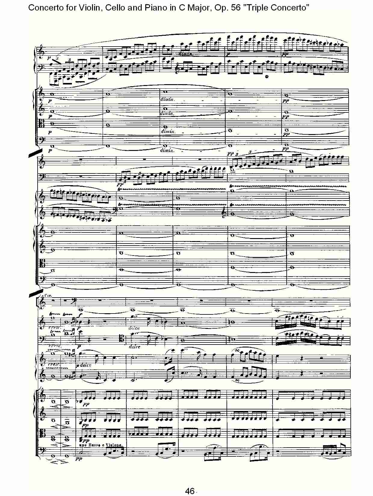 C大调大提琴与钢琴协奏曲 Op.56）第一乐章(五)总谱（图6）