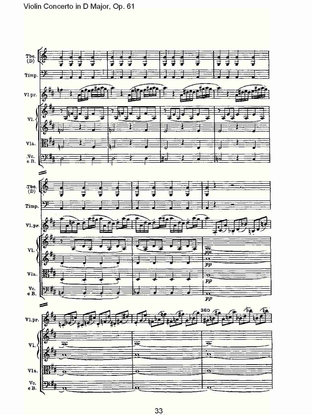 D大调小提琴协奏曲 Op.61第一乐章（四）总谱（图4）