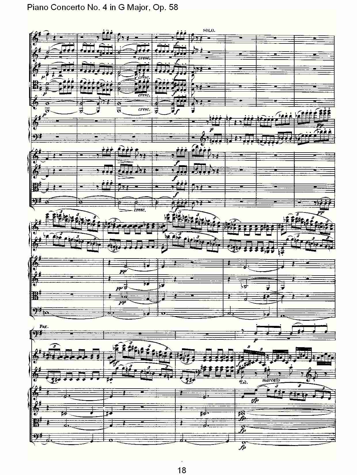 G大调钢琴第四协奏曲 Op.58第一乐章（二）总谱（图8）
