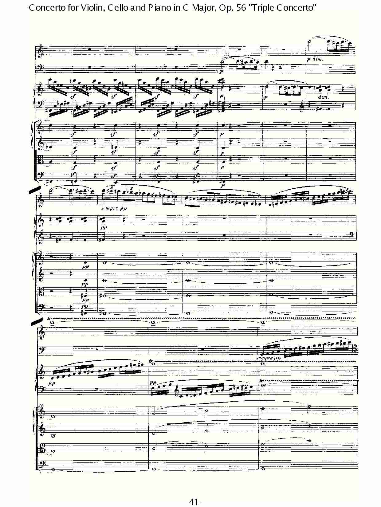 C大调大提琴与钢琴协奏曲 Op.56）第一乐章(五)总谱（图1）