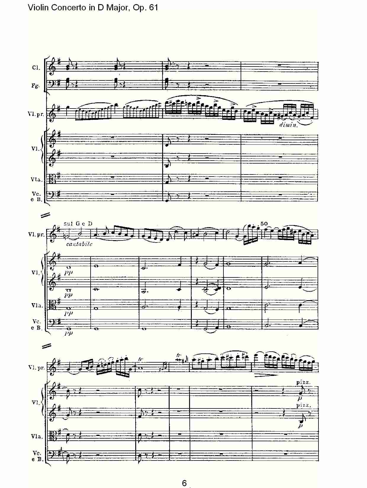 D大调小提琴协奏曲 Op.61第二乐章总谱（图6）