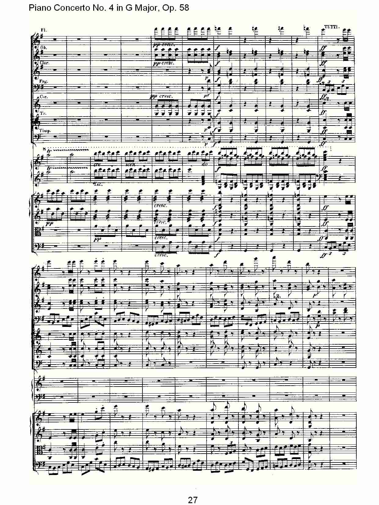 Ｇ大调钢琴第四协奏曲 Op.58第三乐章（三）总谱（图7）