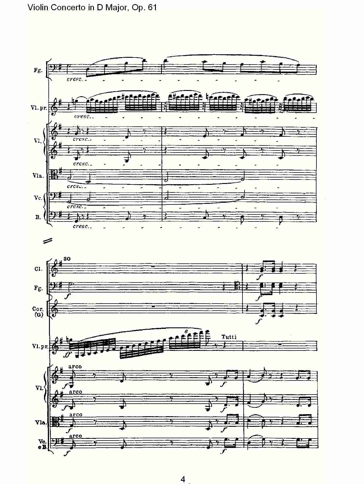 D大调小提琴协奏曲 Op.61第二乐章总谱（图4）