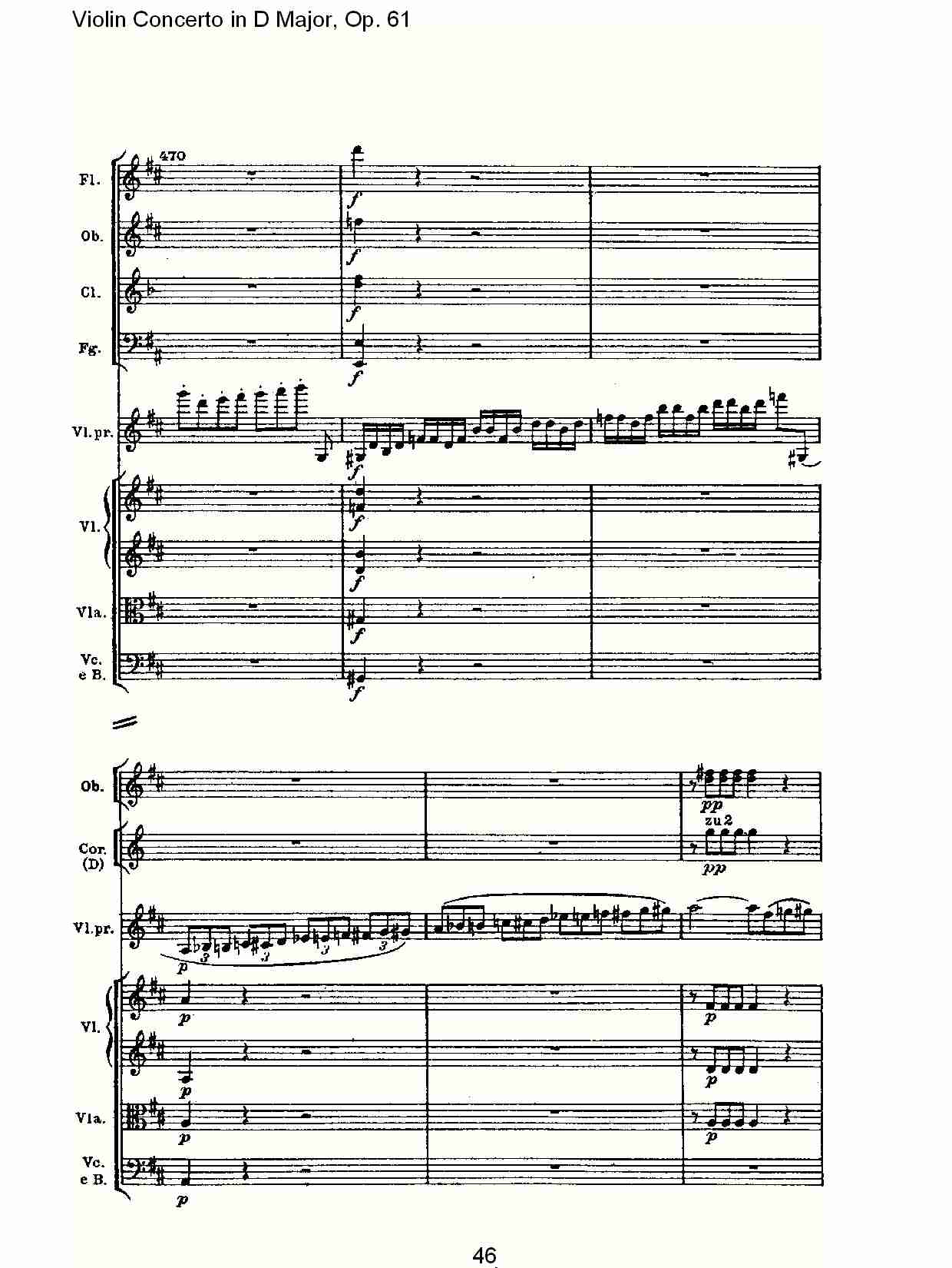 D大调小提琴协奏曲 Op.61第一乐章（五）总谱（图6）