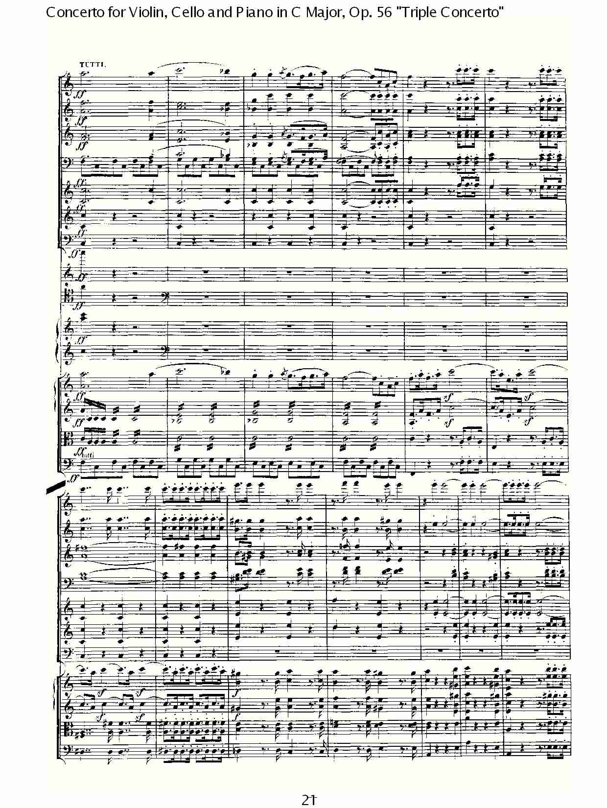 C大调大提琴与钢琴协奏曲 Op.56第一乐章(三)总谱（图1）