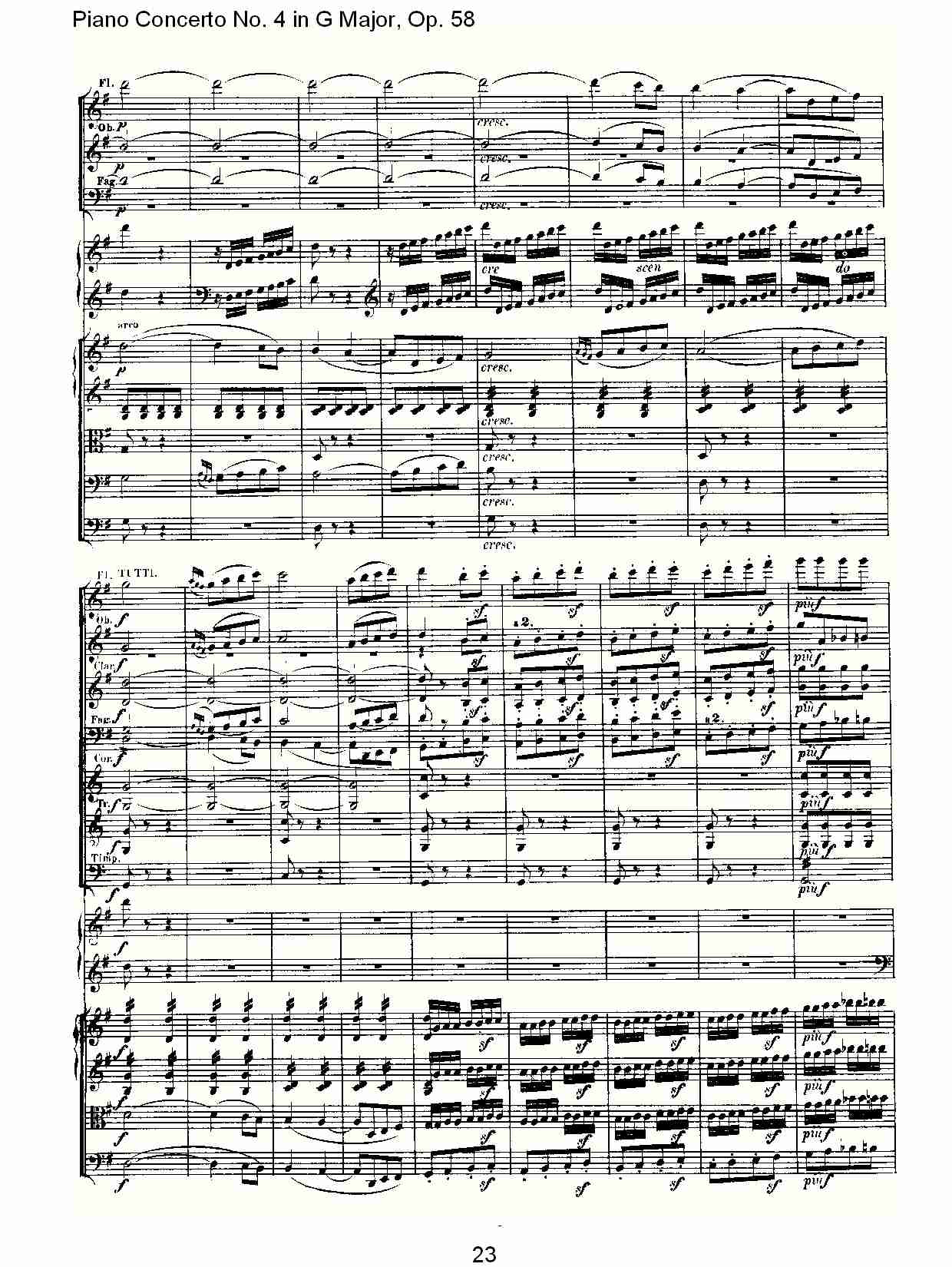 Ｇ大调钢琴第四协奏曲 Op.58第三乐章（三）总谱（图3）
