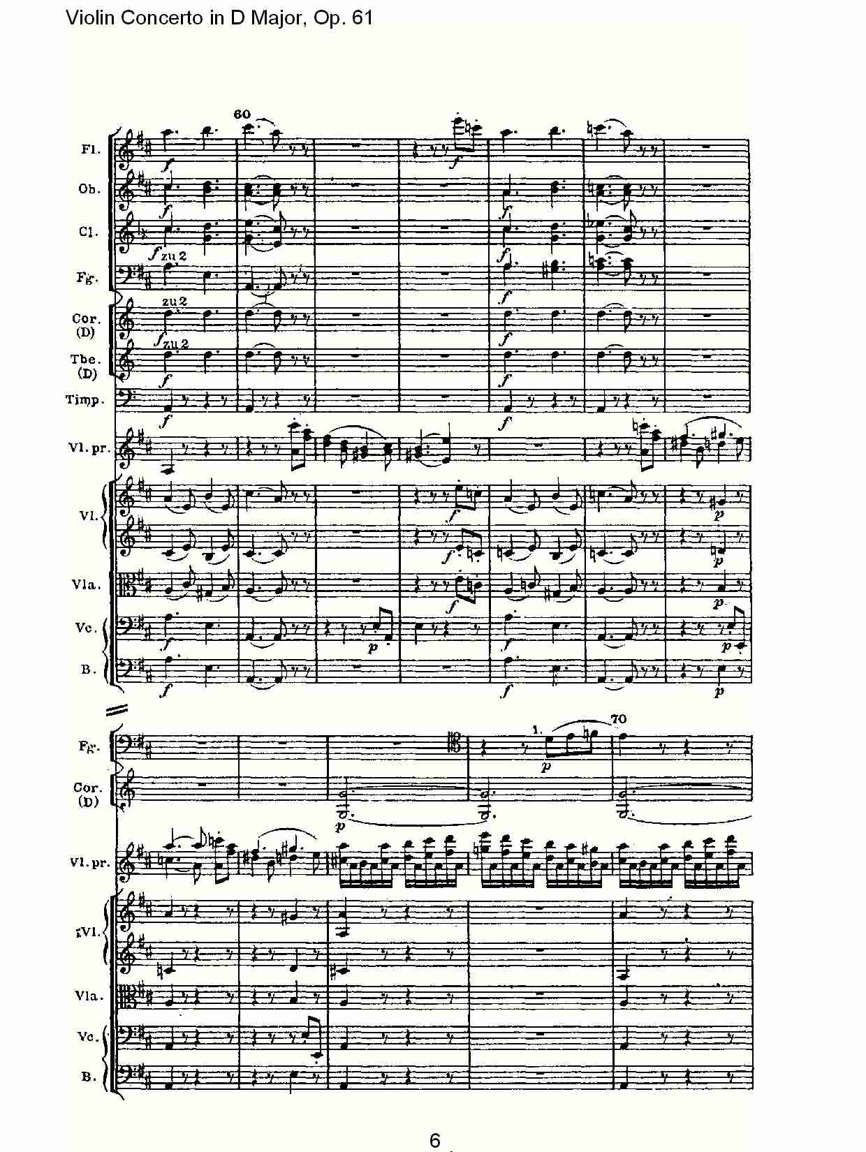 D大调小提琴协奏曲 Op.61第三乐章(一)总谱（图6）