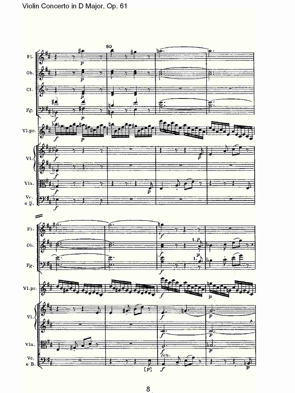D大调小提琴协奏曲 Op.61第三乐章(一)总谱（图8）