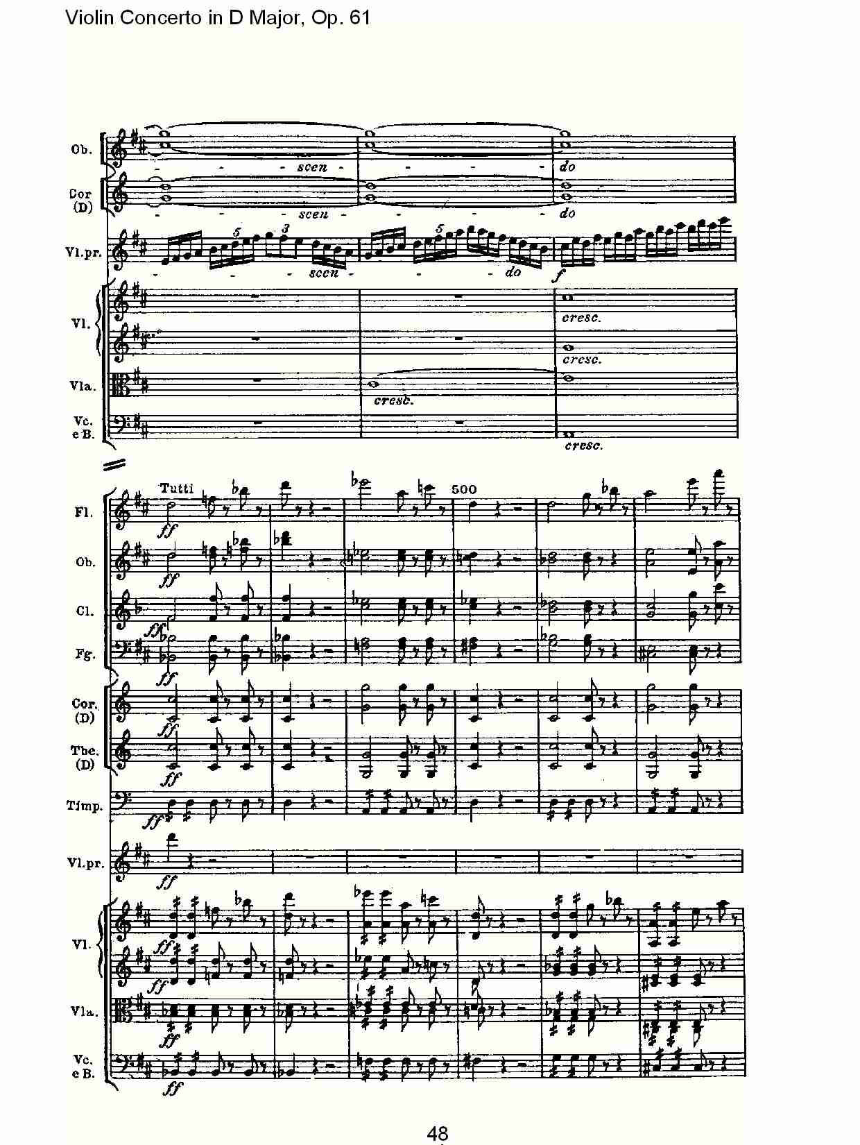 D大调小提琴协奏曲 Op.61第一乐章（五）总谱（图8）