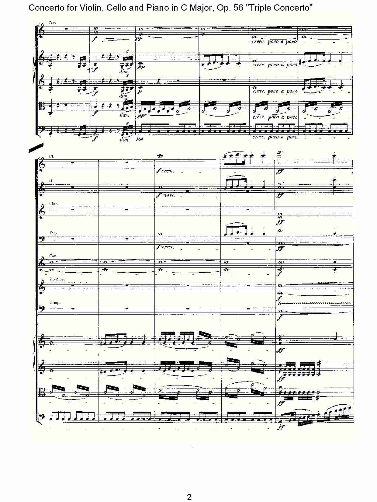 C大调大提琴与钢琴协奏曲 Op.56第一乐章(一)总谱（图2）