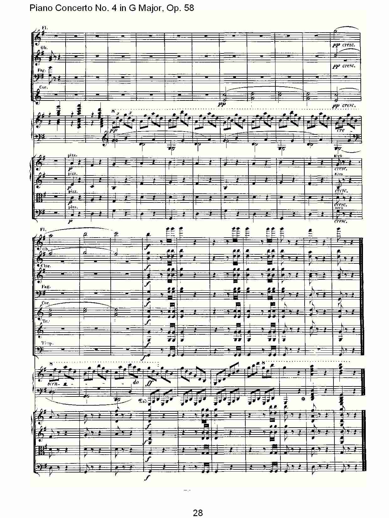 Ｇ大调钢琴第四协奏曲 Op.58第三乐章（三）总谱（图8）