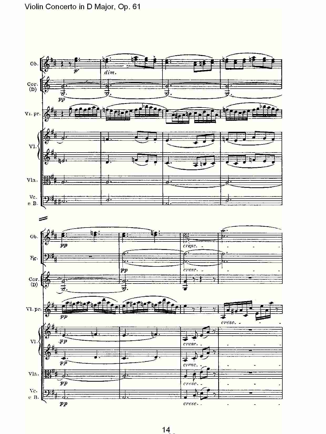 D大调小提琴协奏曲 Op.61第三乐章(二)总谱（图4）