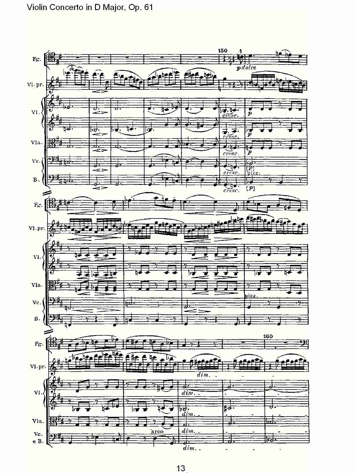 D大调小提琴协奏曲 Op.61第三乐章(二)总谱（图3）