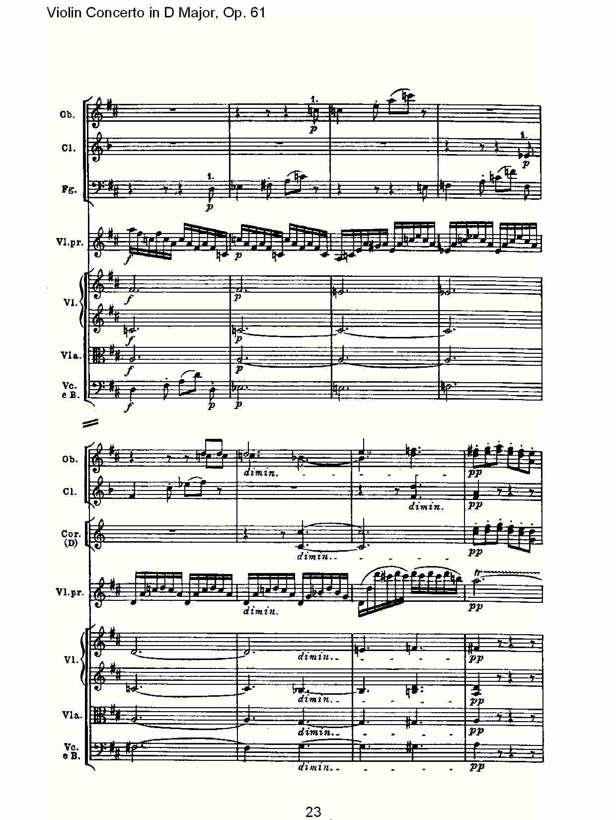 D大调小提琴协奏曲 Op.61第三乐章(三)总谱（图3）