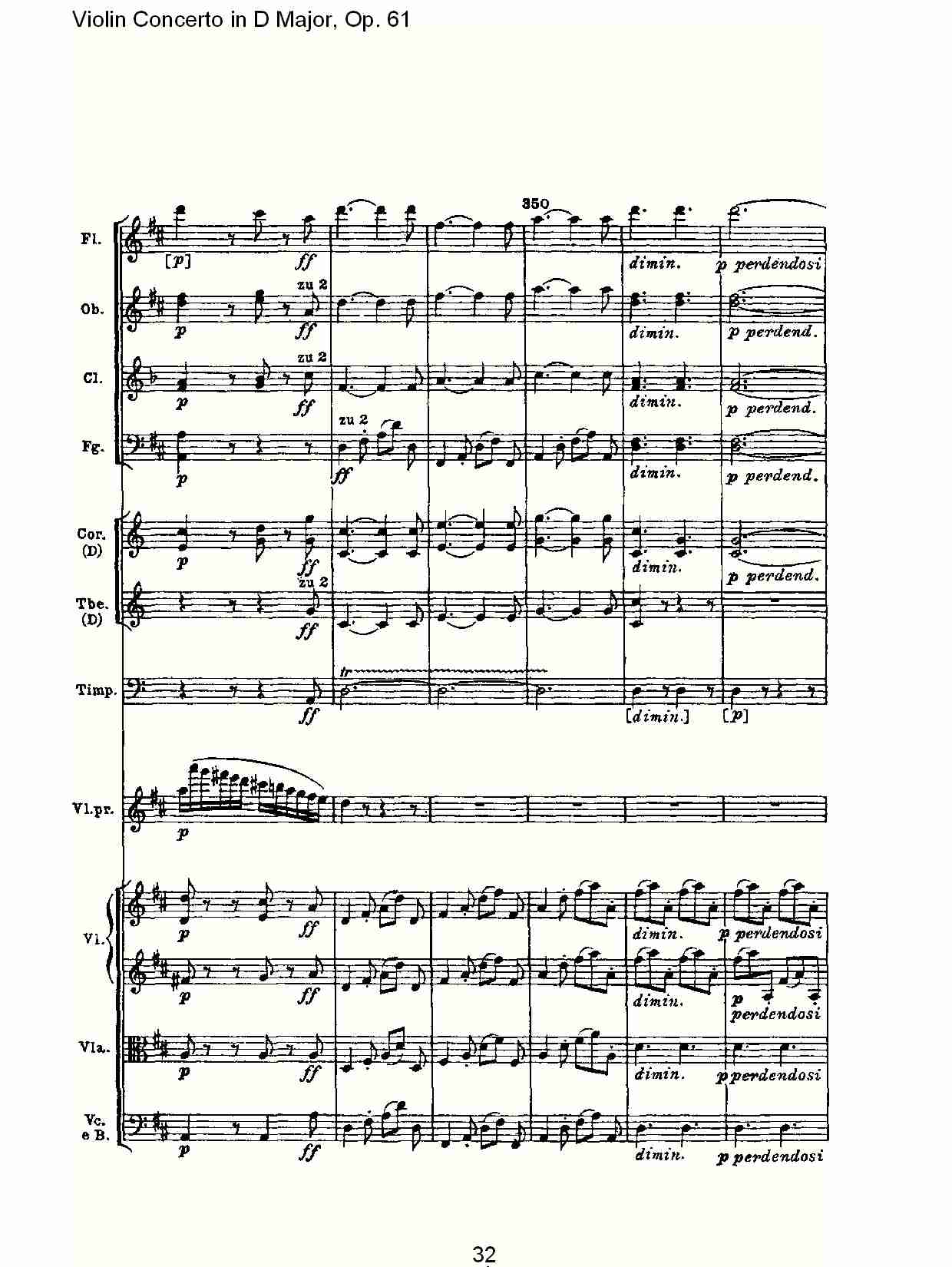 D大调小提琴协奏曲 Op.61第三乐章(四)总谱（图2）