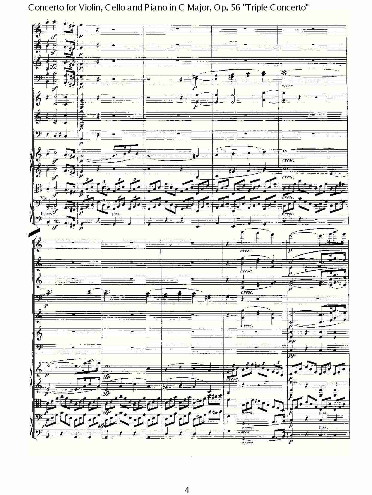 C大调大提琴与钢琴协奏曲 Op.56第一乐章(一)总谱（图4）