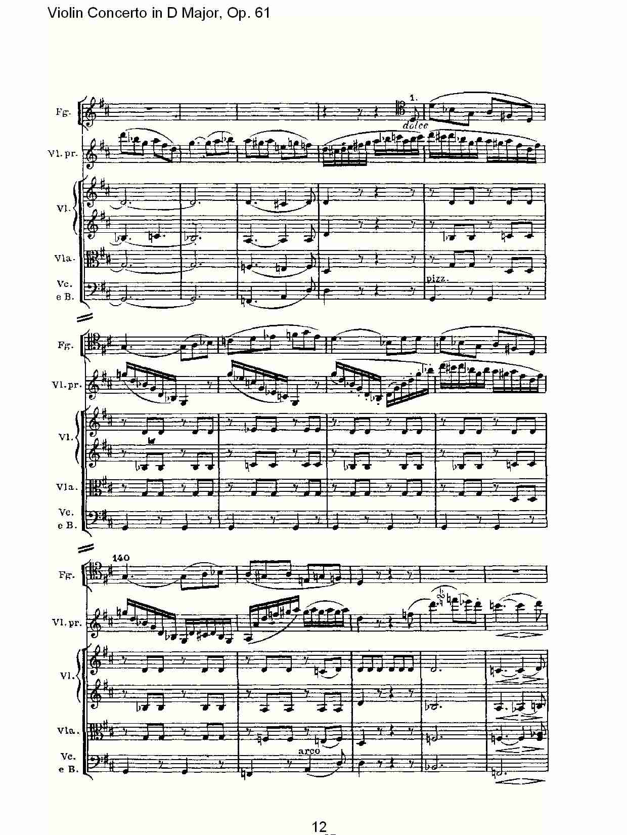 D大调小提琴协奏曲 Op.61第三乐章(二)总谱（图2）