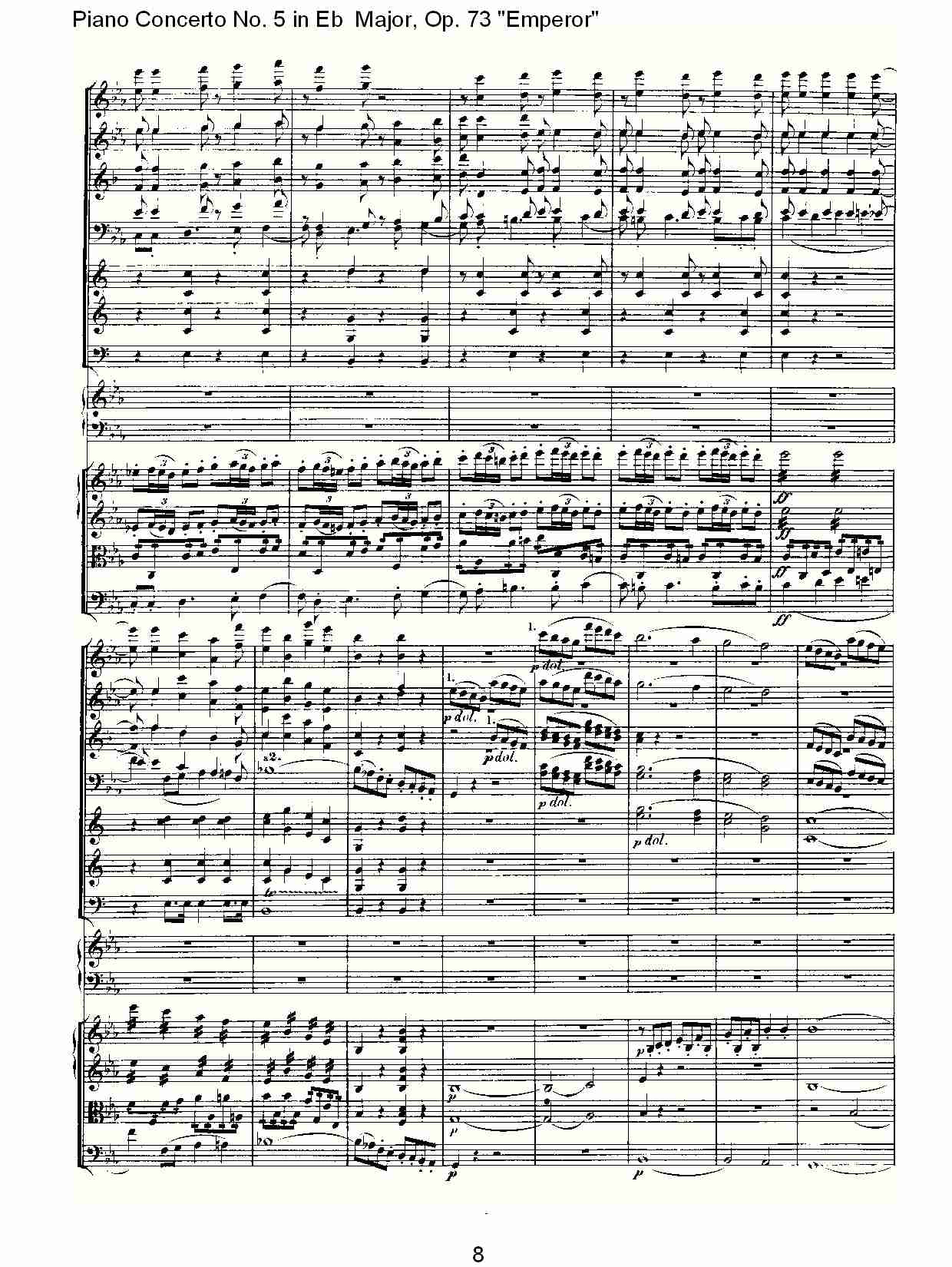 Eb大调钢琴第五协奏曲 Op.73“皇帝”第一乐章(一)总谱（图8）