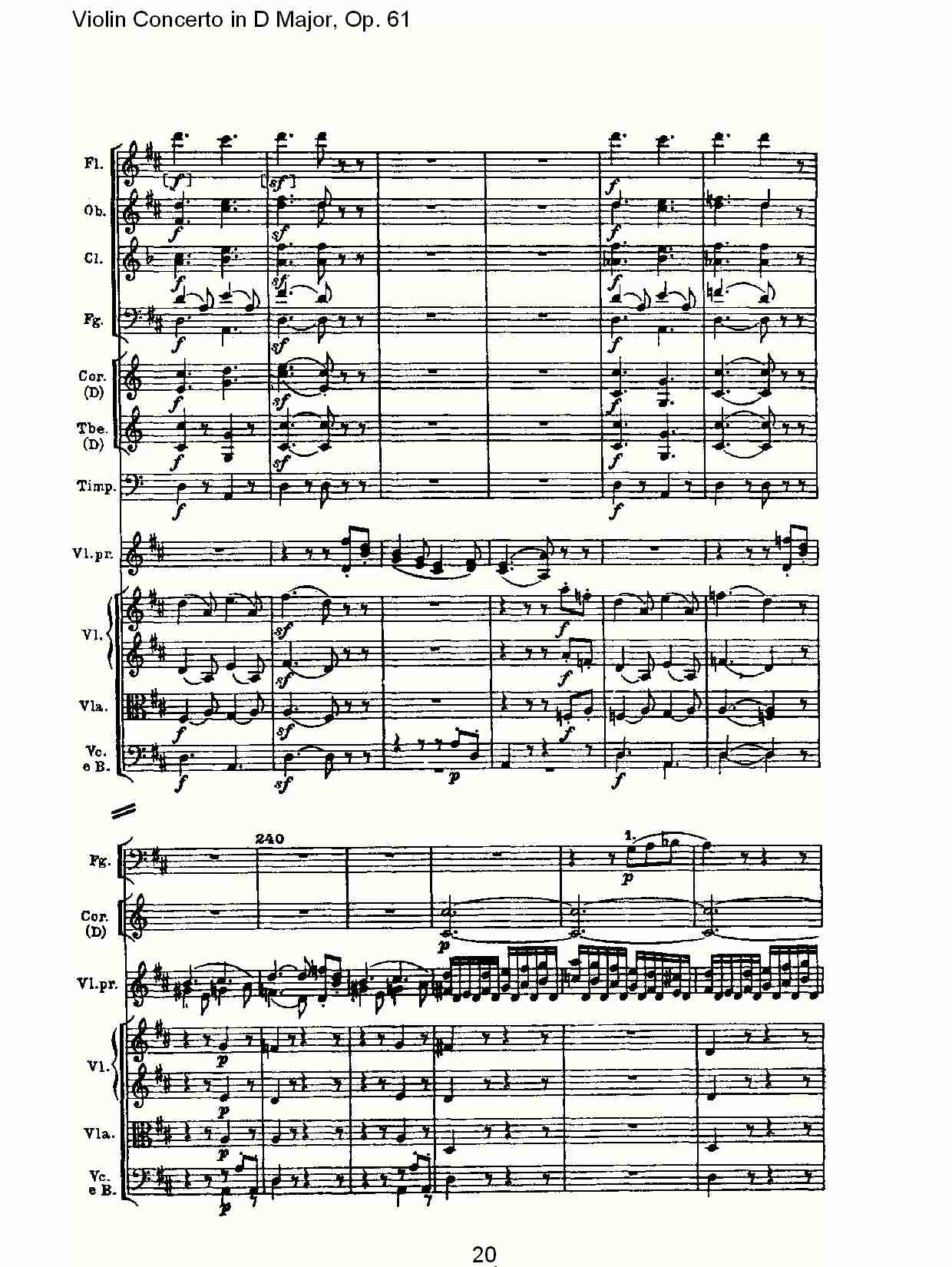 D大调小提琴协奏曲 Op.61第三乐章(二)总谱（图10）