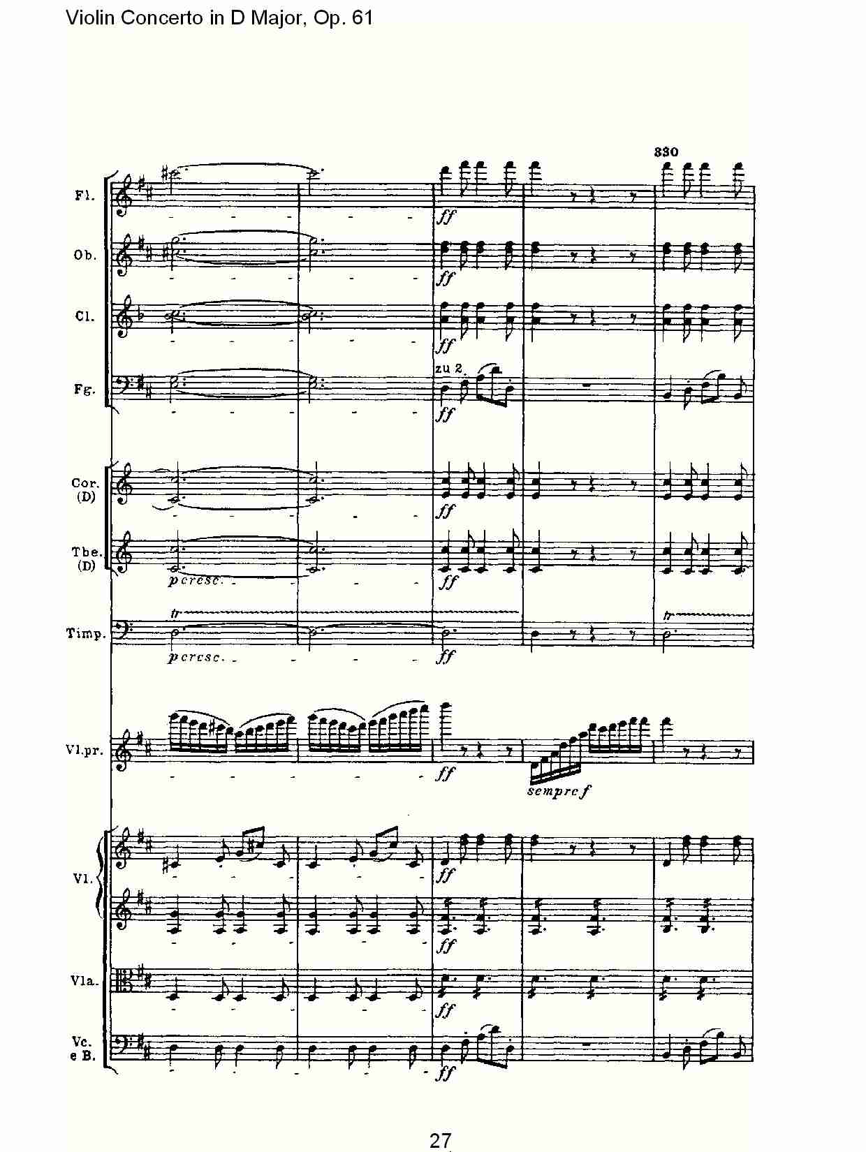 D大调小提琴协奏曲 Op.61第三乐章(三)总谱（图7）