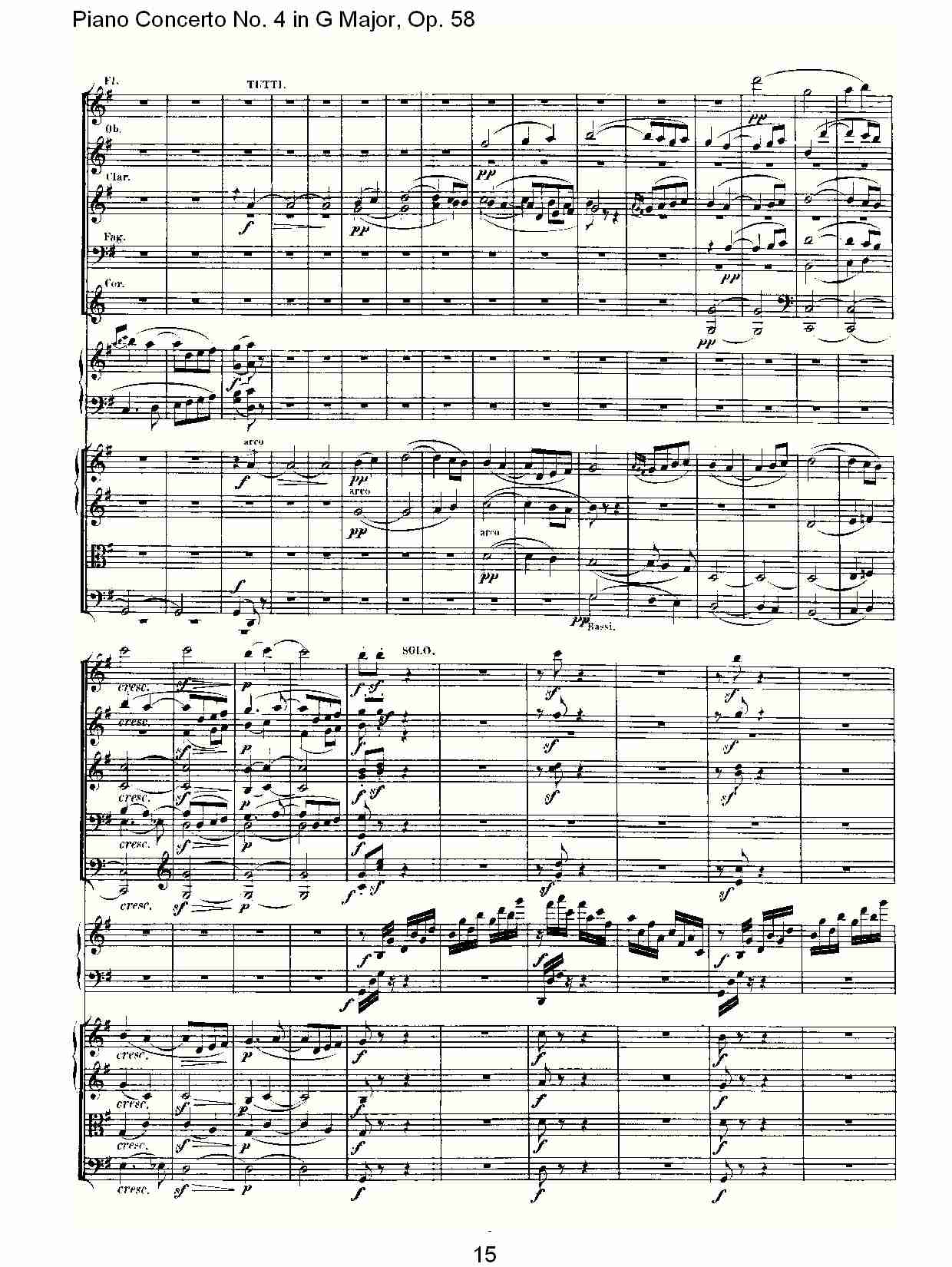 Ｇ大调钢琴第四协奏曲 Op.58第三乐章（二）总谱（图5）