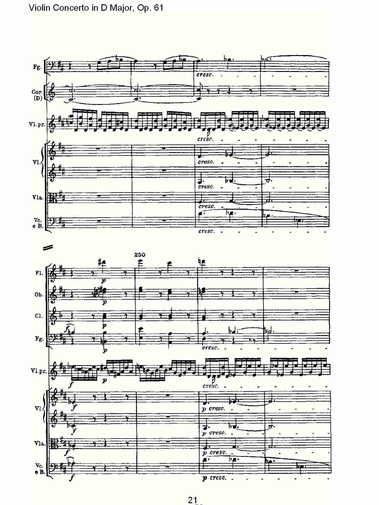 D大调小提琴协奏曲 Op.61第三乐章(三)总谱（图1）
