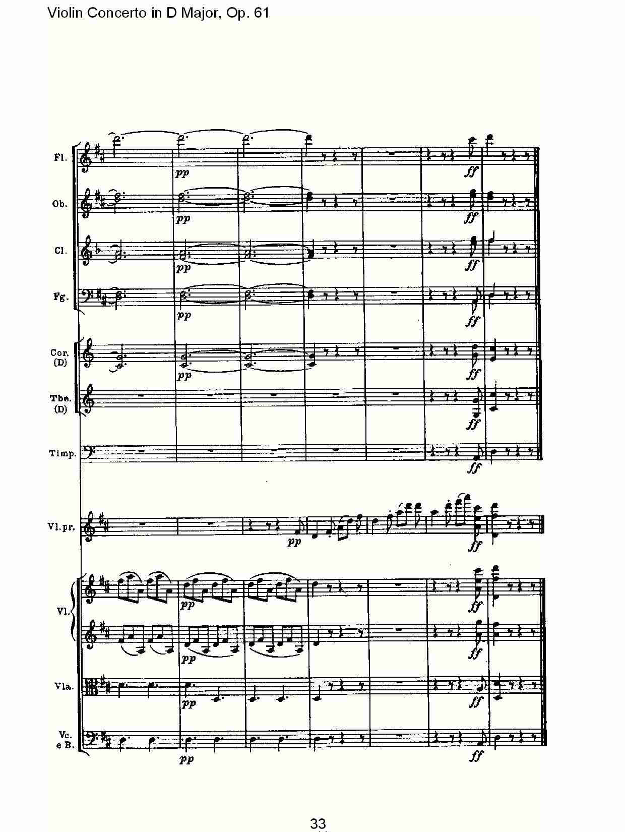D大调小提琴协奏曲 Op.61第三乐章(四)总谱（图3）