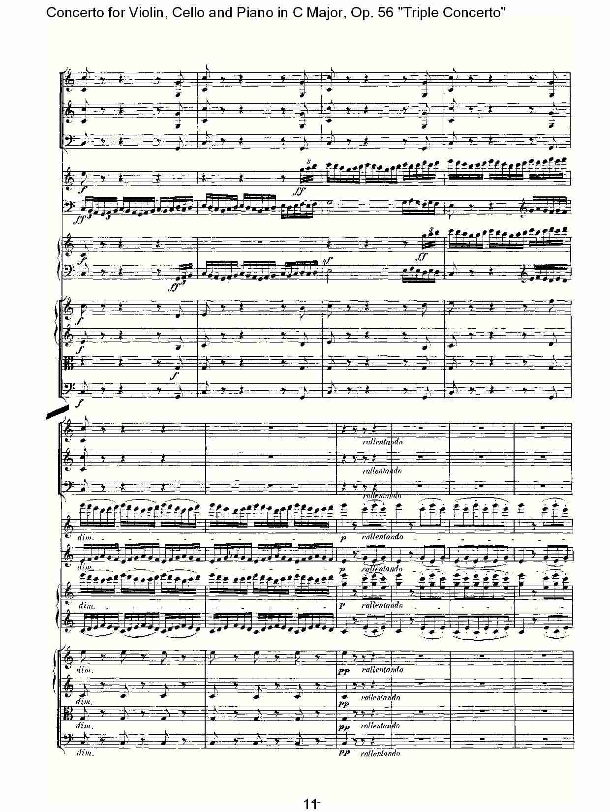 C大调大提琴与钢琴协奏曲 Op.56第三乐章(二)总谱（图1）
