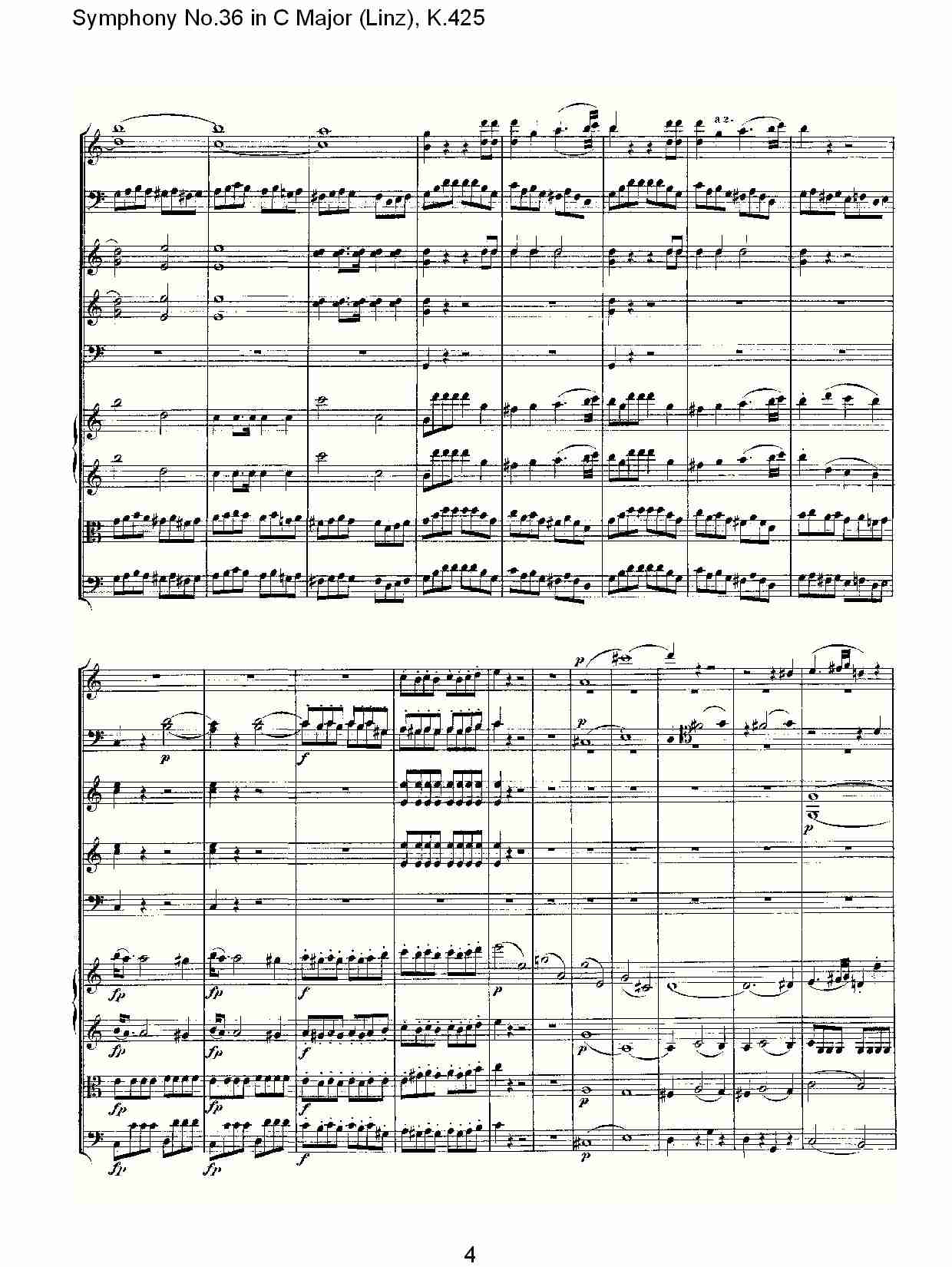 C大调第三十六交响曲K.425 （一）总谱（图4）