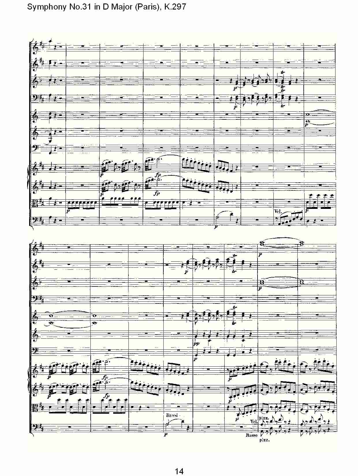 (D大调第三十一交响曲“巴黎”K.297)（三）总谱（图4）