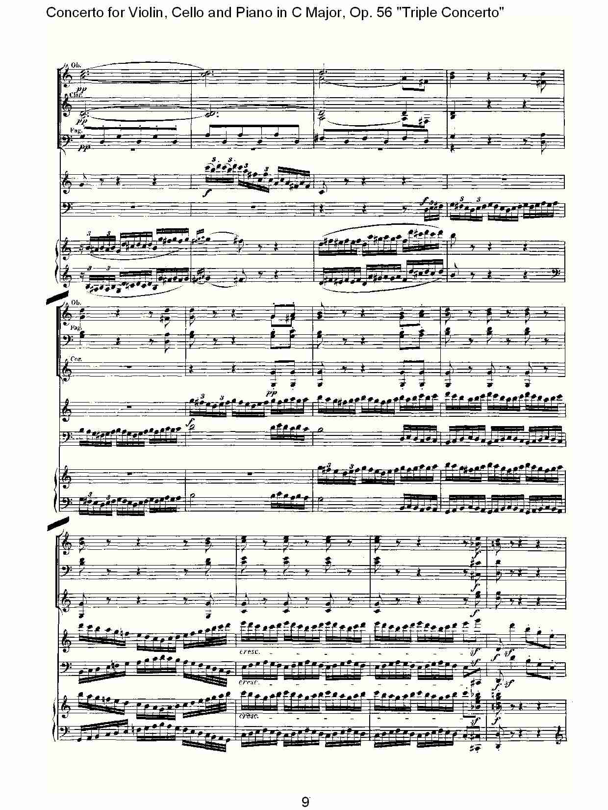 C大调大提琴与钢琴协奏曲 Op.56）第三乐章(一)总谱（图9）