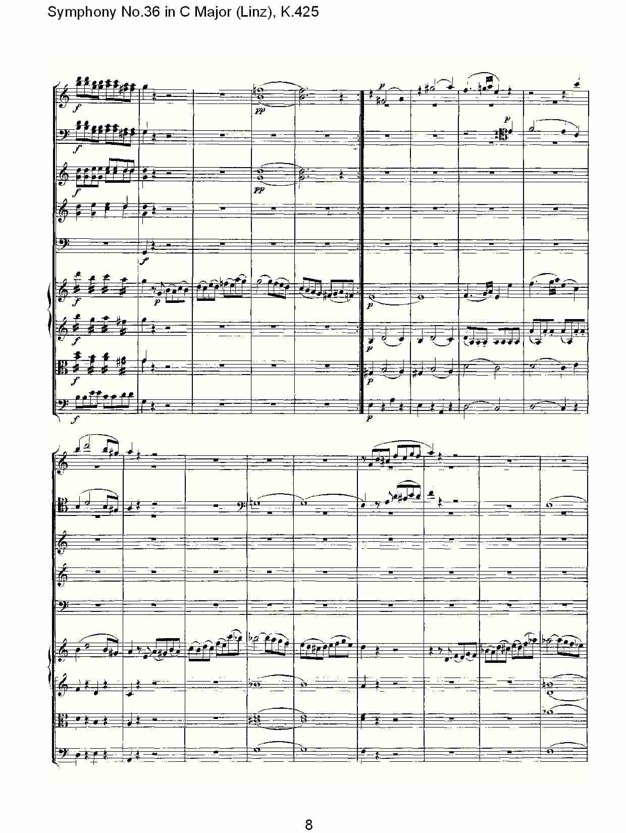 C大调第三十六交响曲K.425 （二）总谱（图3）