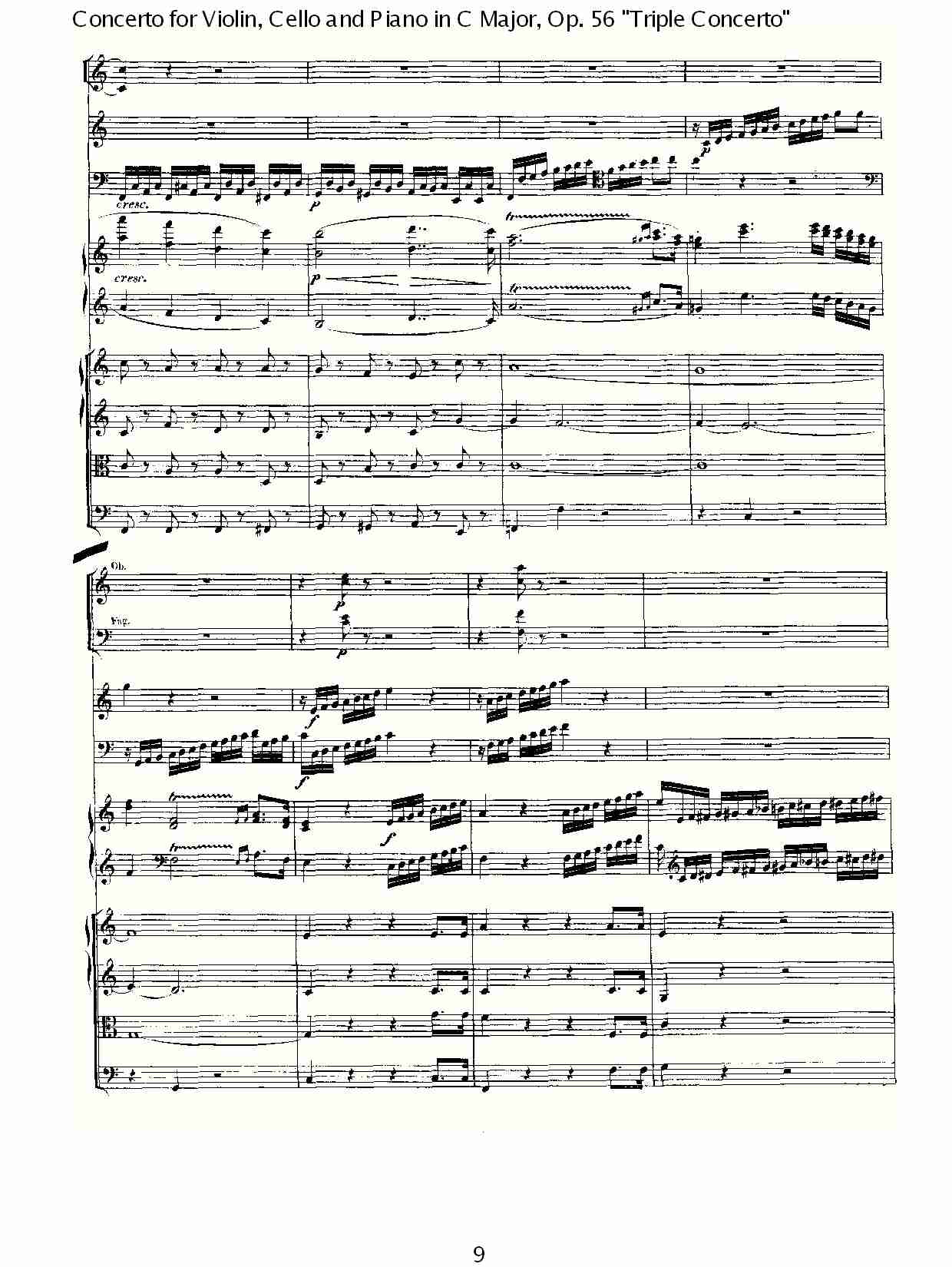 C大调大提琴与钢琴协奏曲 Op.56第一乐章(一)总谱（图9）