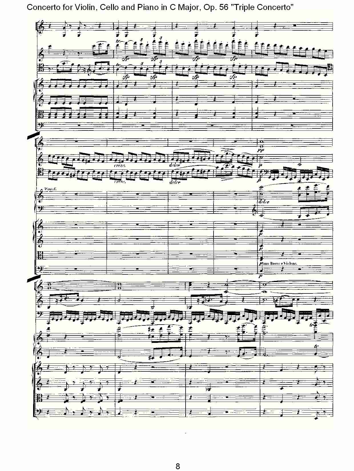 C大调大提琴与钢琴协奏曲 Op.56第一乐章(一)总谱（图8）
