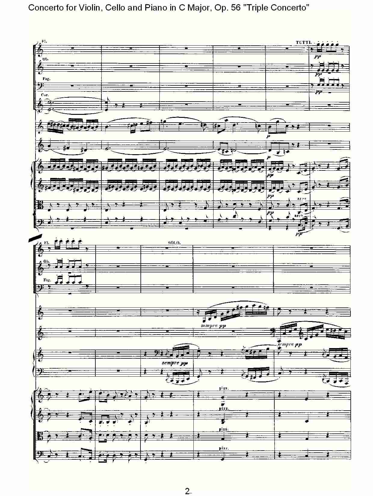 C大调大提琴与钢琴协奏曲 Op.56）第三乐章(一)总谱（图2）
