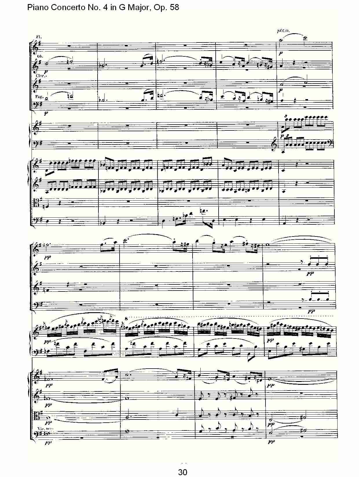 G大调钢琴第四协奏曲 Op.58第一乐章（三）总谱（图10）
