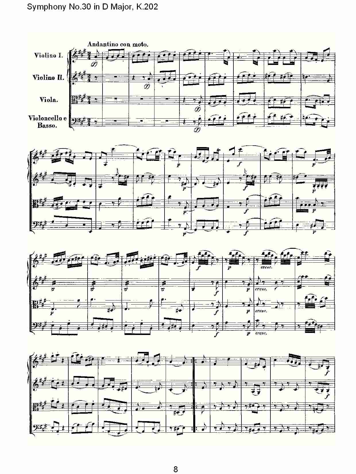 (D大调第三十交响曲K.202)（二）总谱（图3）