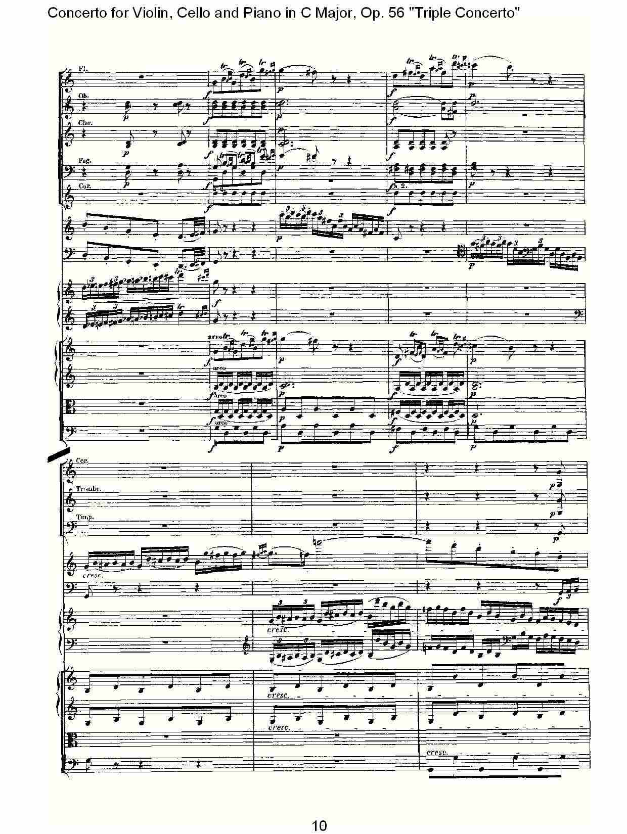 C大调大提琴与钢琴协奏曲 Op.56）第三乐章(一)总谱（图10）